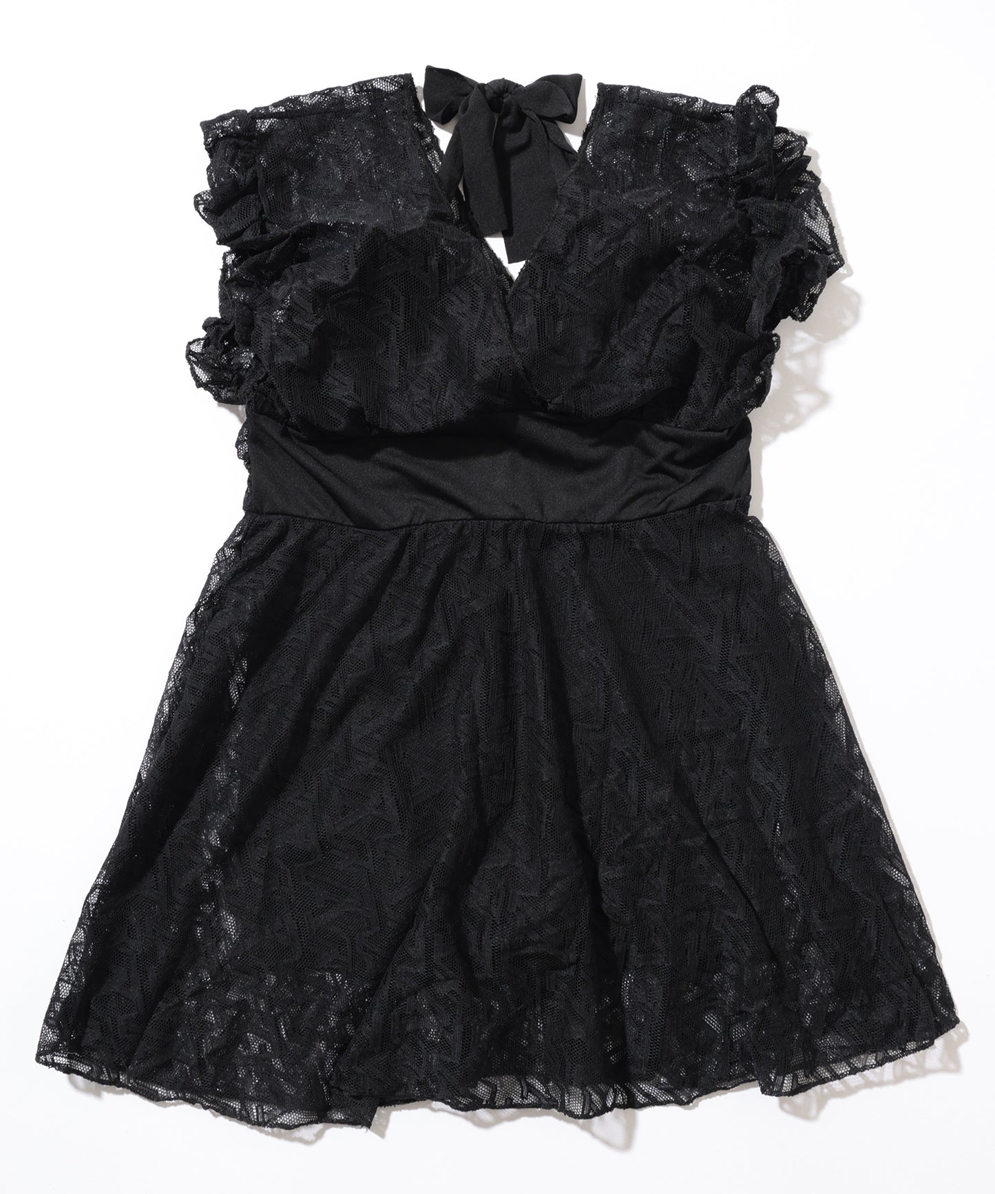 Vネック レース ホルター ワンピース スイムウエア