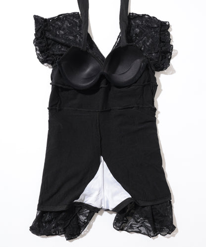 Vネック レース ホルター ワンピース スイムウエア