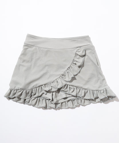 【2点セット】ドロスト付き ラップ風 フリル ビキニ 水着