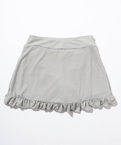 【2点セット】ドロスト付き ラップ風 フリル ビキニ 水着