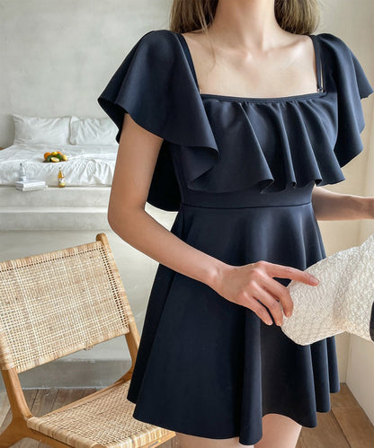 2WAY オフショル フリル ワンピース スイムウエア