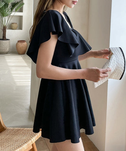 2WAY オフショル フリル ワンピース スイムウエア