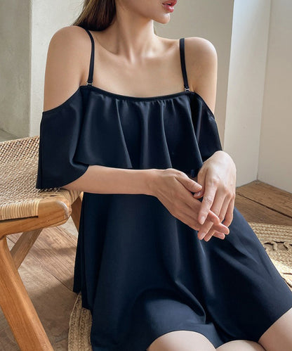 2WAY オフショル フリル ワンピース スイムウエア