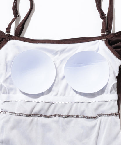 2WAY オフショル フリル ワンピース スイムウエア