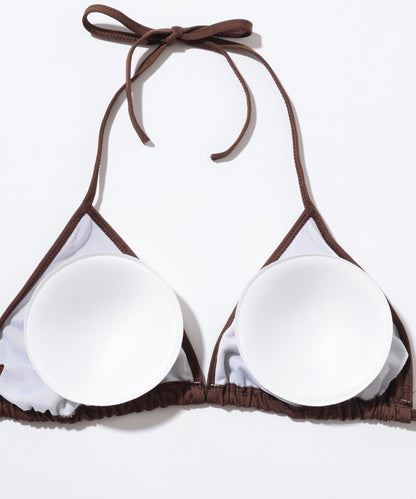 【4点セット】レース カバートップ付き ベーシック ホルター ビキニ