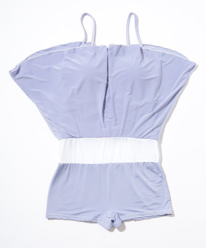 【2点セット】シアーボレロ付き シャーリング フリル ワンピース 水着