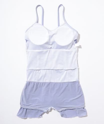 【2点セット】シアーボレロ付き シャーリング フリル ワンピース 水着