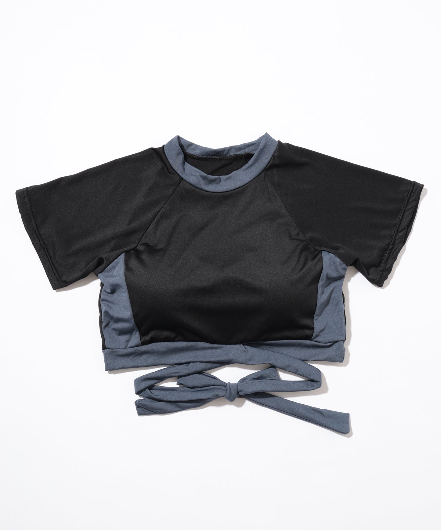 【2点セット】バイカラー ツイスト Tシャツ風 タンキニ