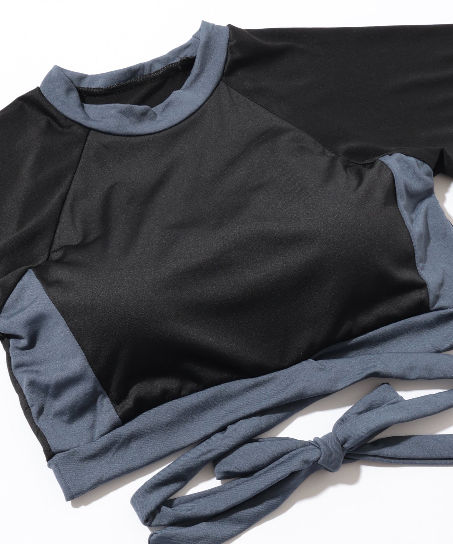 【2点セット】バイカラー ツイスト Tシャツ風 タンキニ