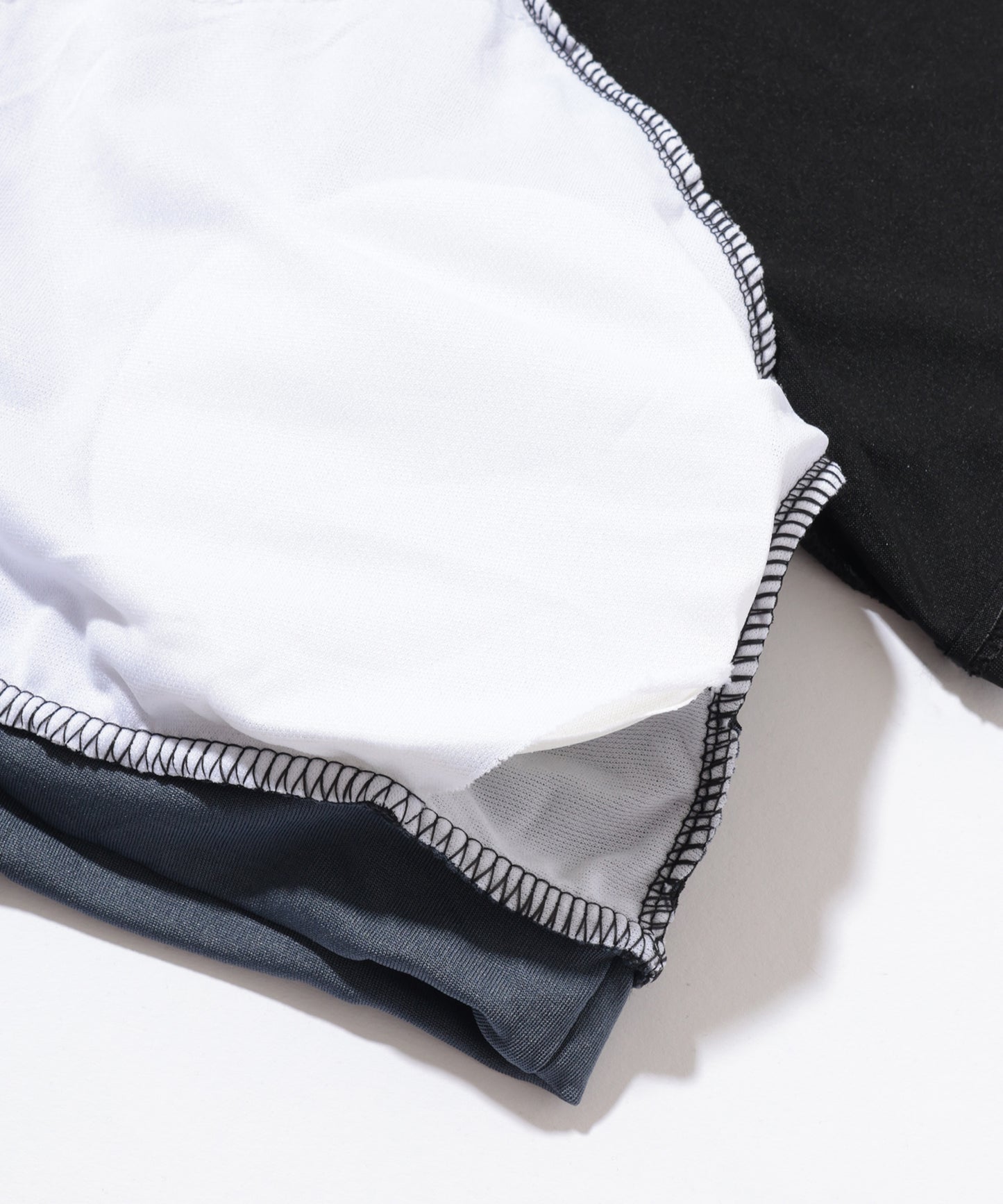 【2点セット】バイカラー ツイスト Tシャツ風 タンキニ