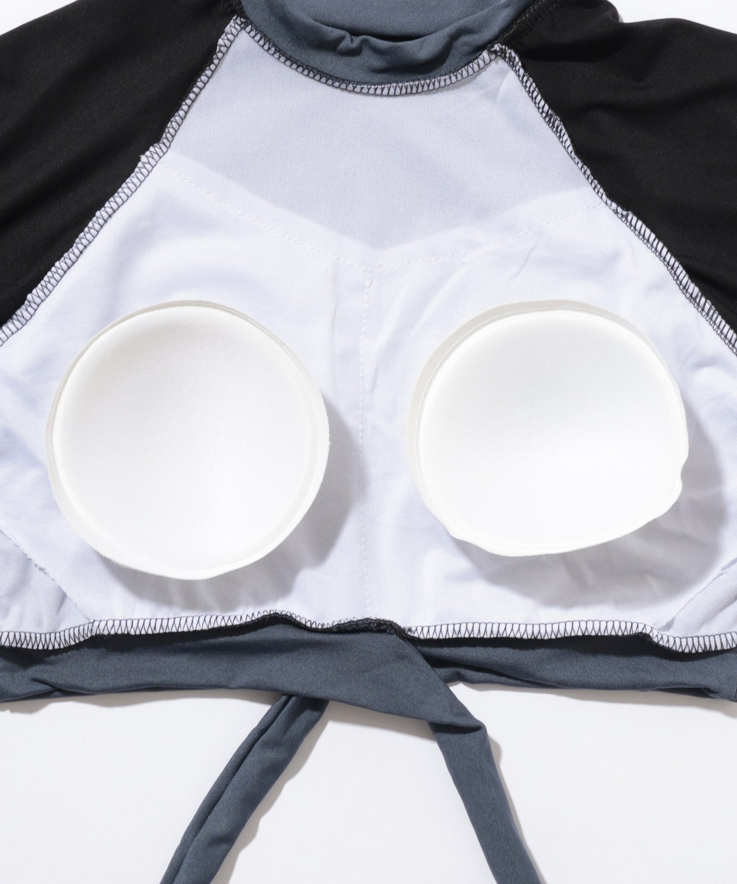 【2点セット】バイカラー ツイスト Tシャツ風 タンキニ