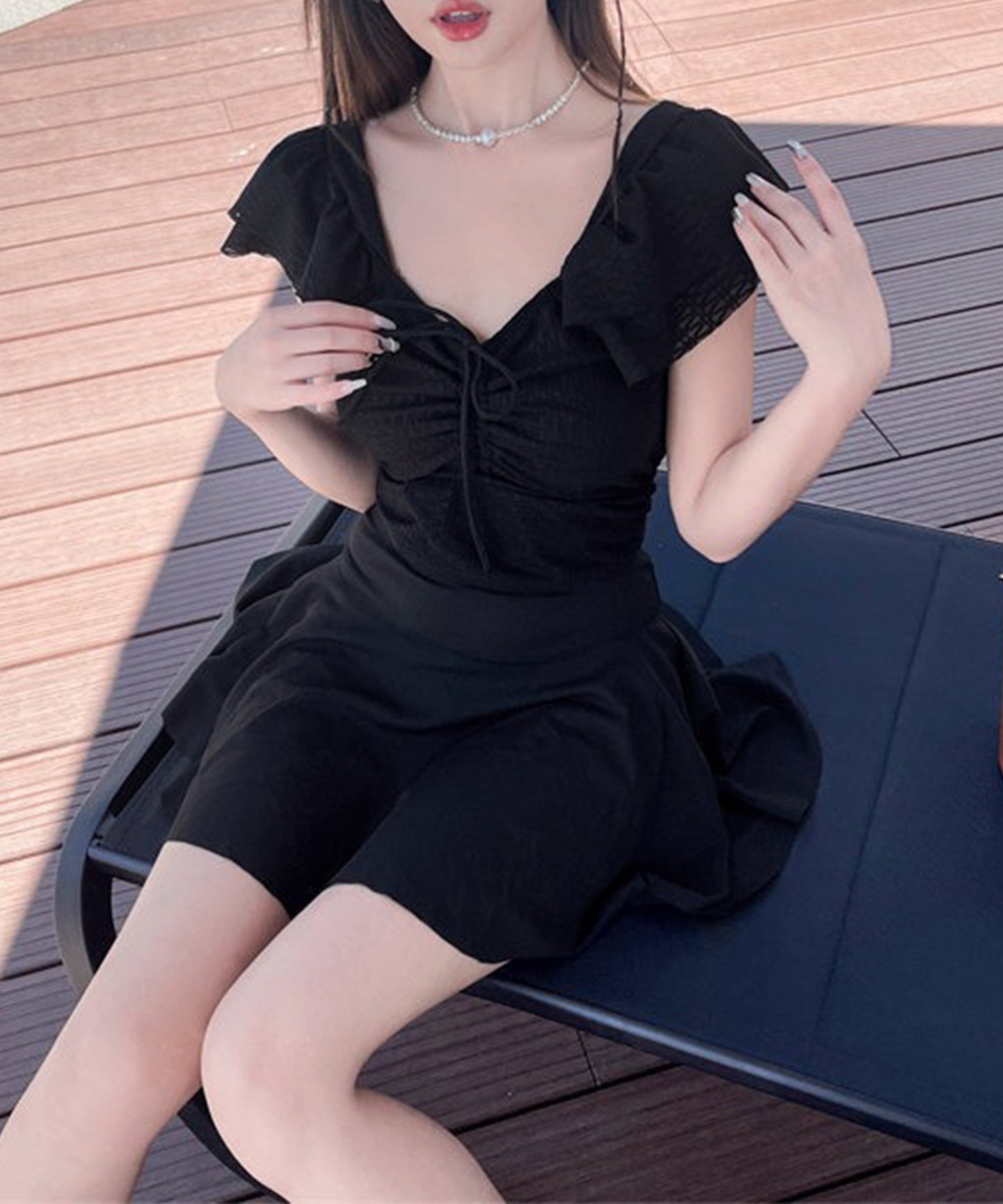 【2点セット】フリル ギャザー スカート タンキニ