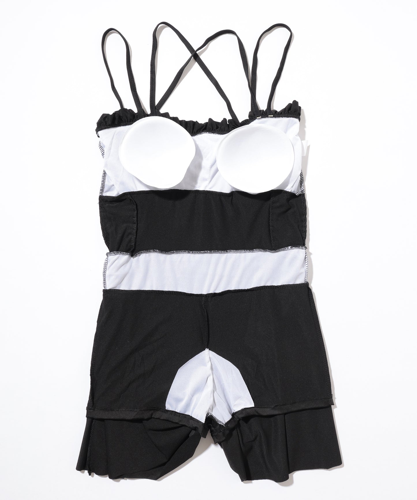 フリル ギャザー ハートネック ワンピース スイムウエア