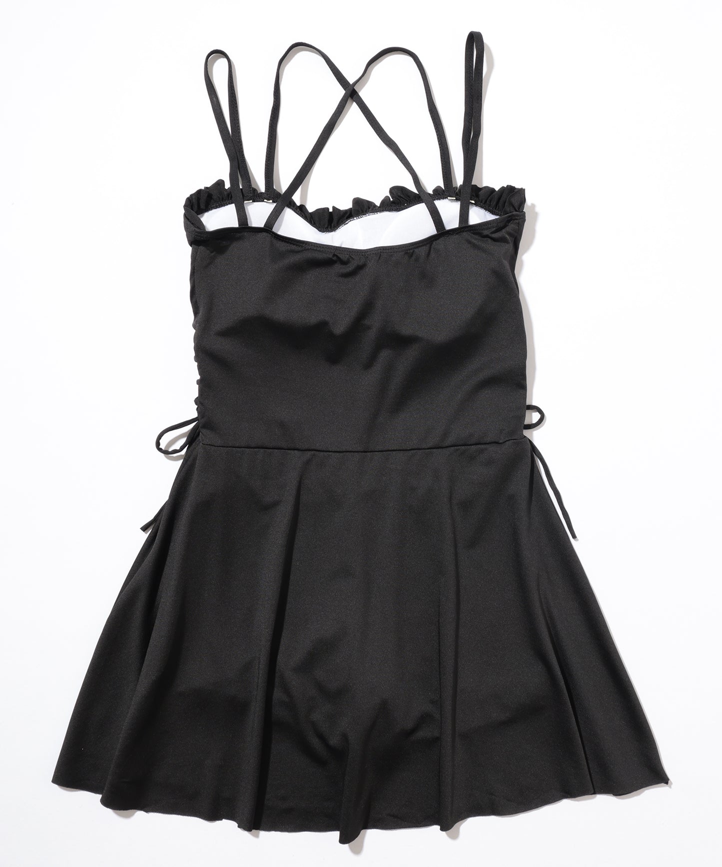 フリル ギャザー ハートネック ワンピース スイムウエア