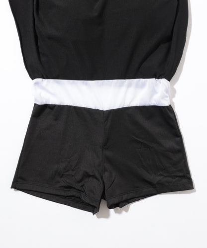 フリル ギャザー ハートネック ワンピース スイムウエア