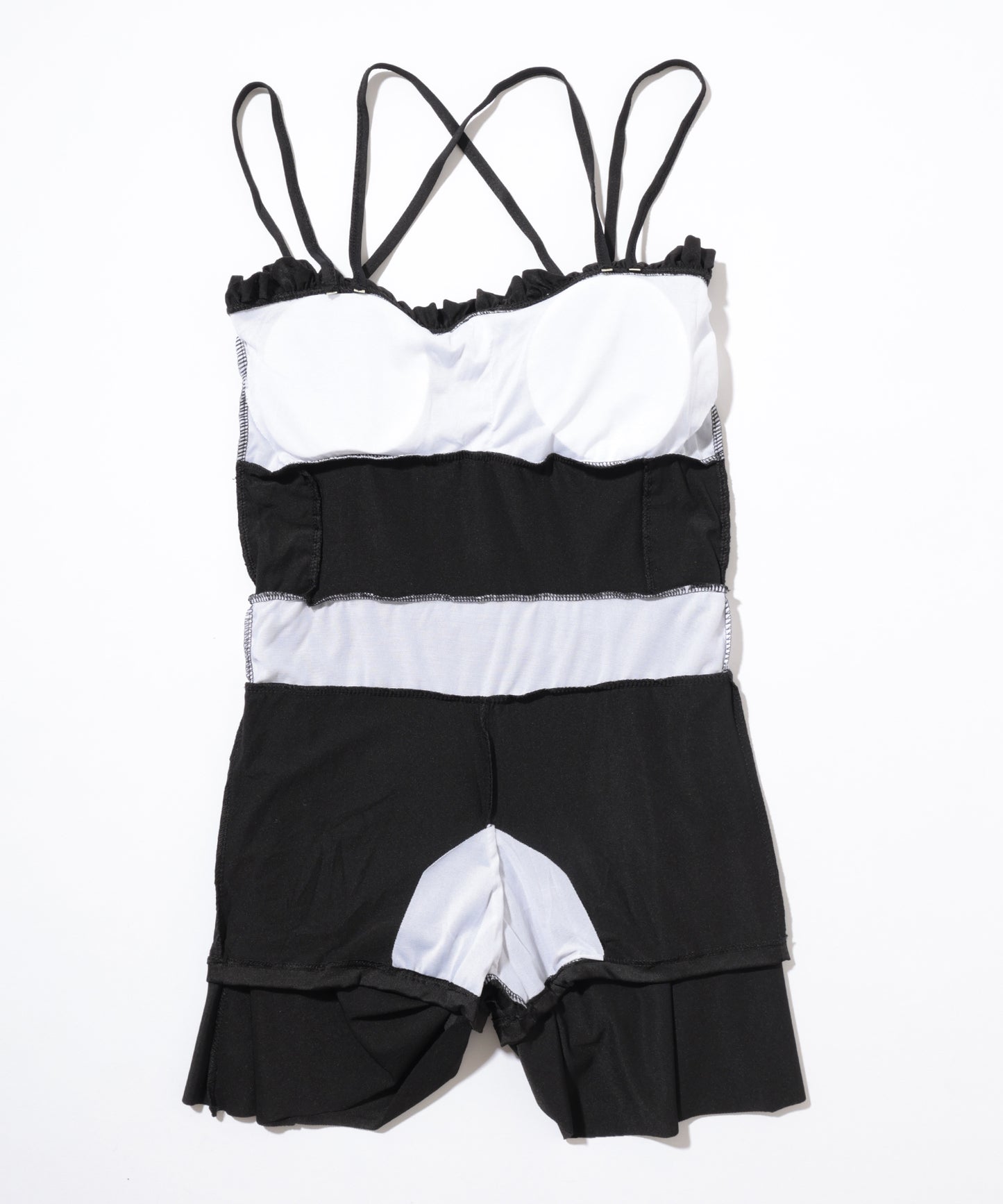 フリル ギャザー ハートネック ワンピース スイムウエア