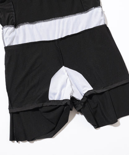 フリル ギャザー ハートネック ワンピース スイムウエア