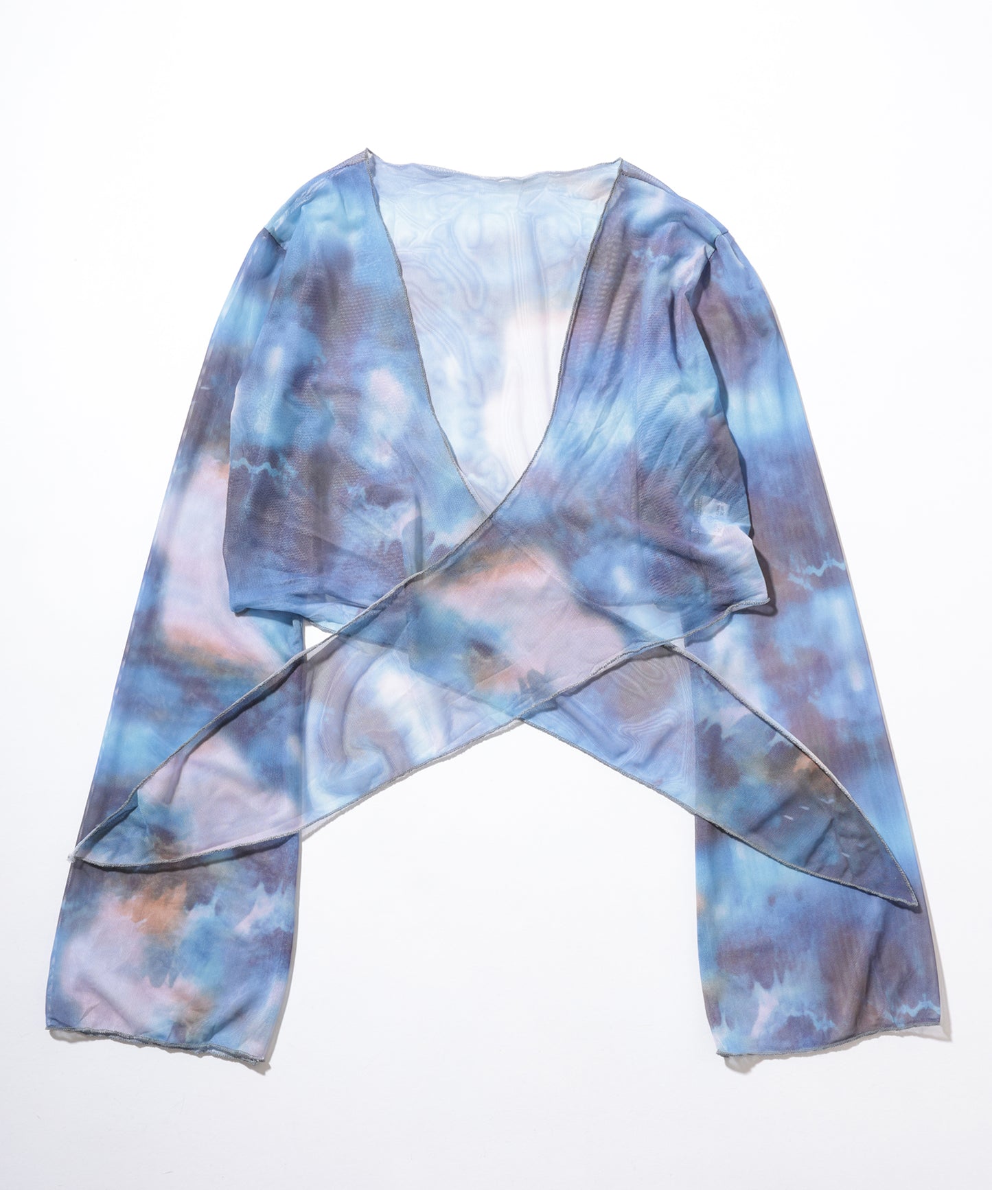 【4点セット】グラデーション プリント カバーアップ パレオ付き ビキニ