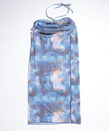 【4点セット】グラデーション プリント カバーアップ パレオ付き ビキニ