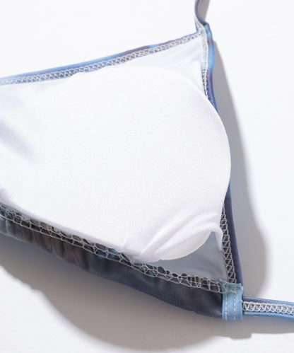 【4点セット】グラデーション プリント カバーアップ パレオ付き ビキニ