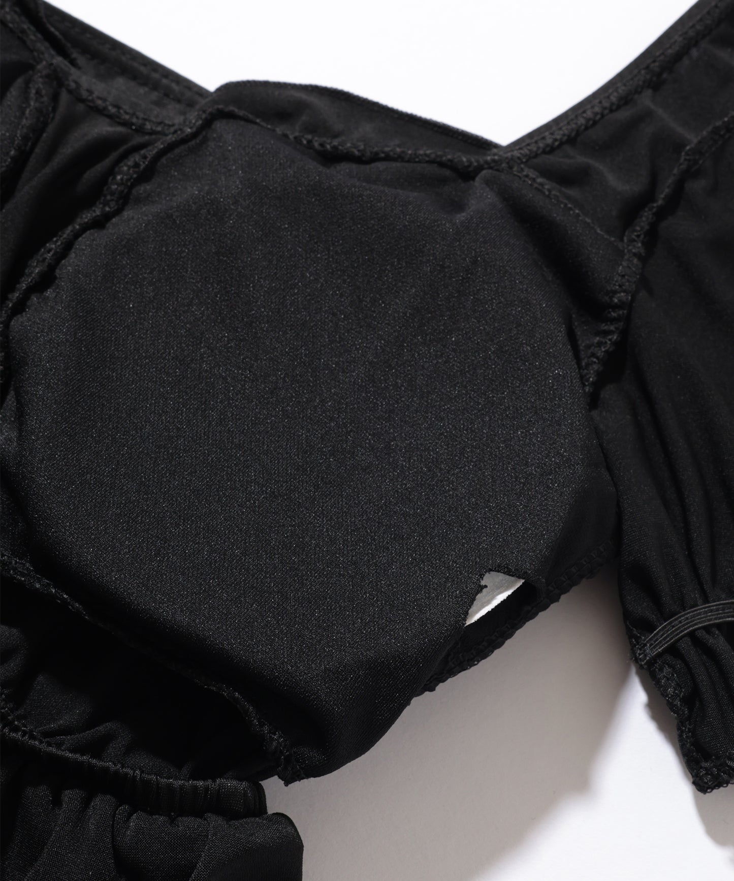 【2点セット】パフスリーブ フリル レースアップ セパレート 水着