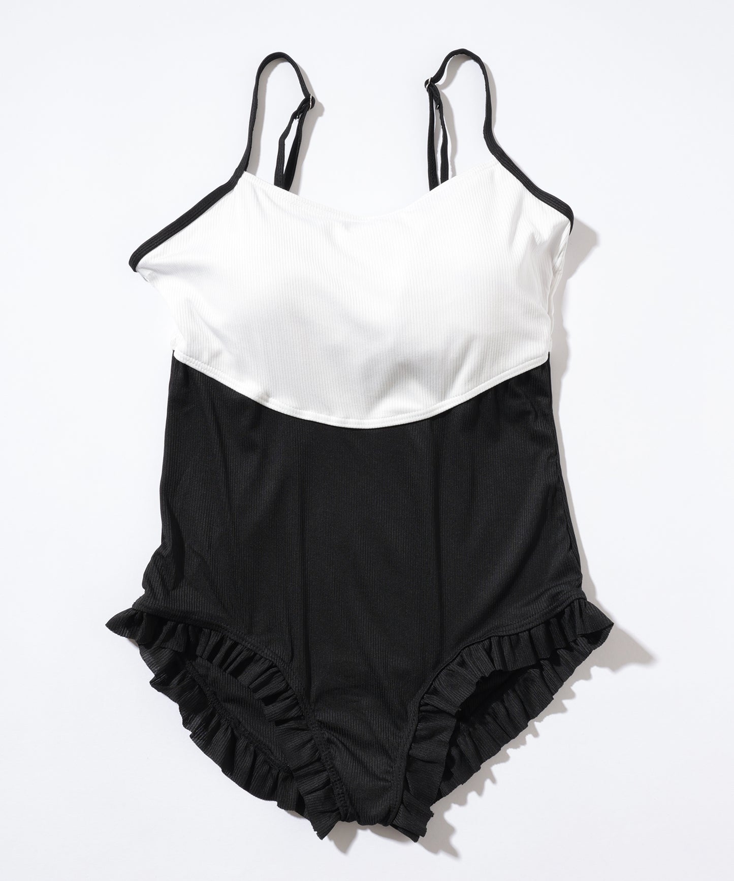 【2点セット】配色 リボン カバーアップ付き ワンピース 水着