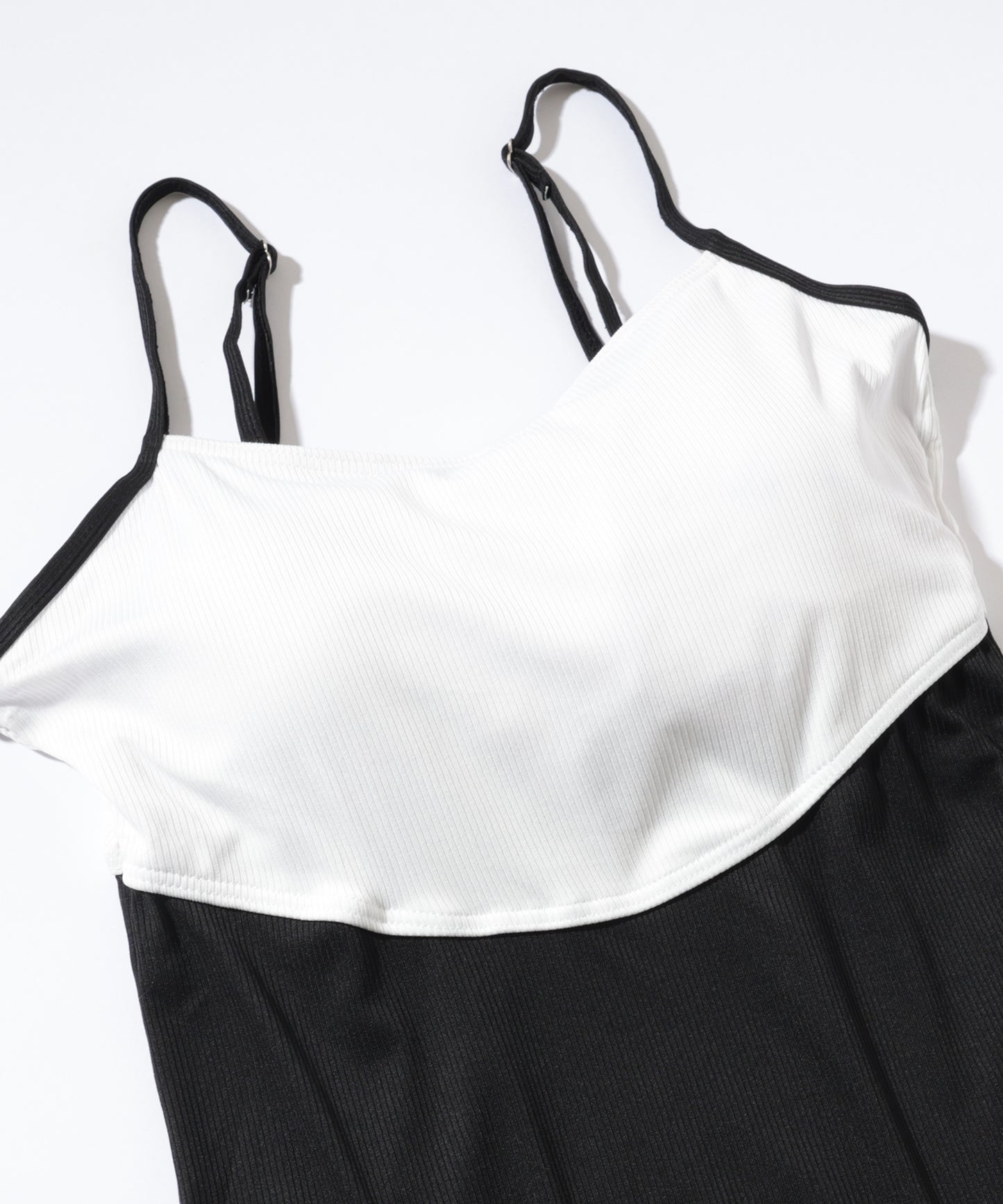 【2点セット】配色 リボン カバーアップ付き ワンピース 水着