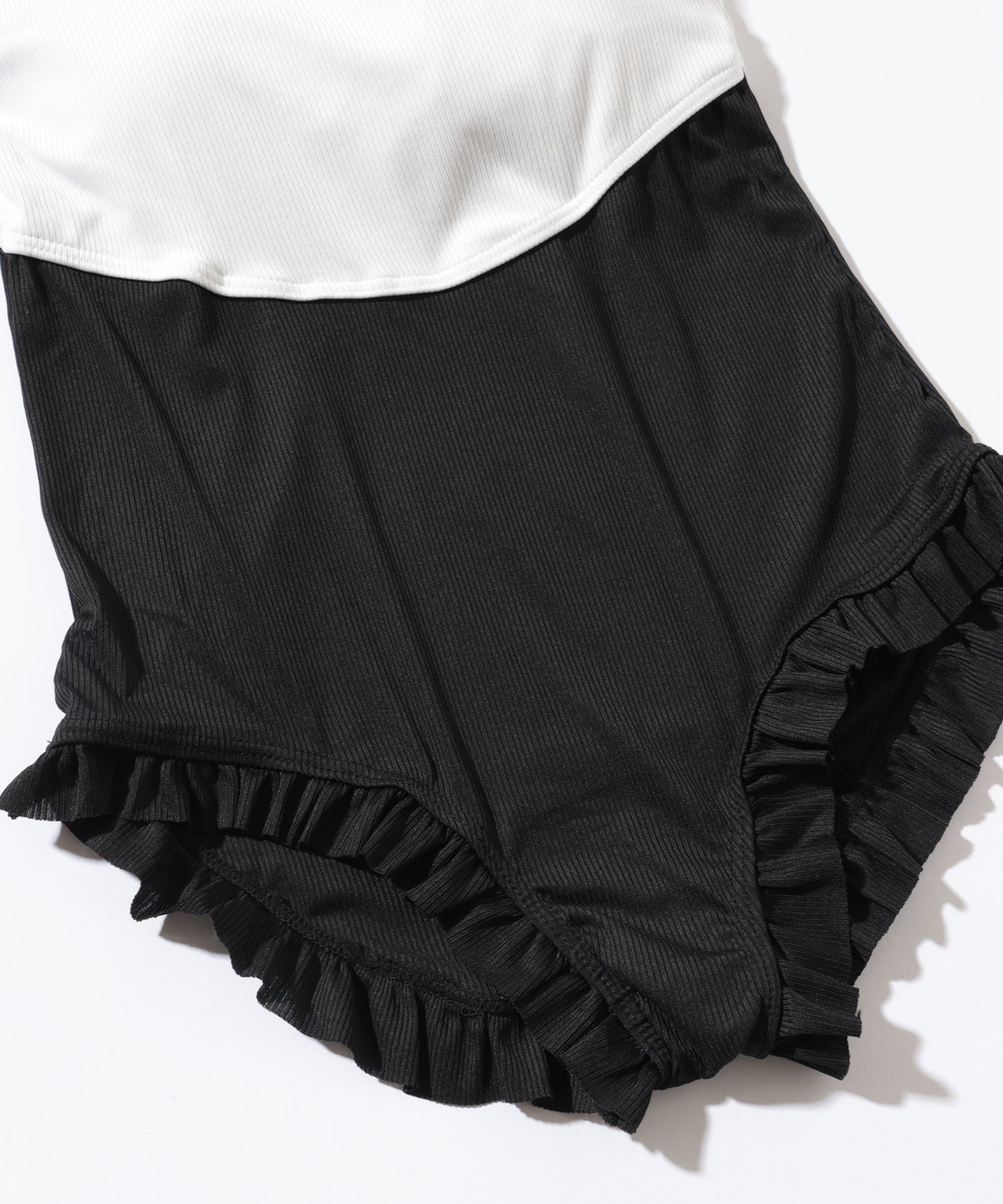 【2点セット】配色 リボン カバーアップ付き ワンピース 水着