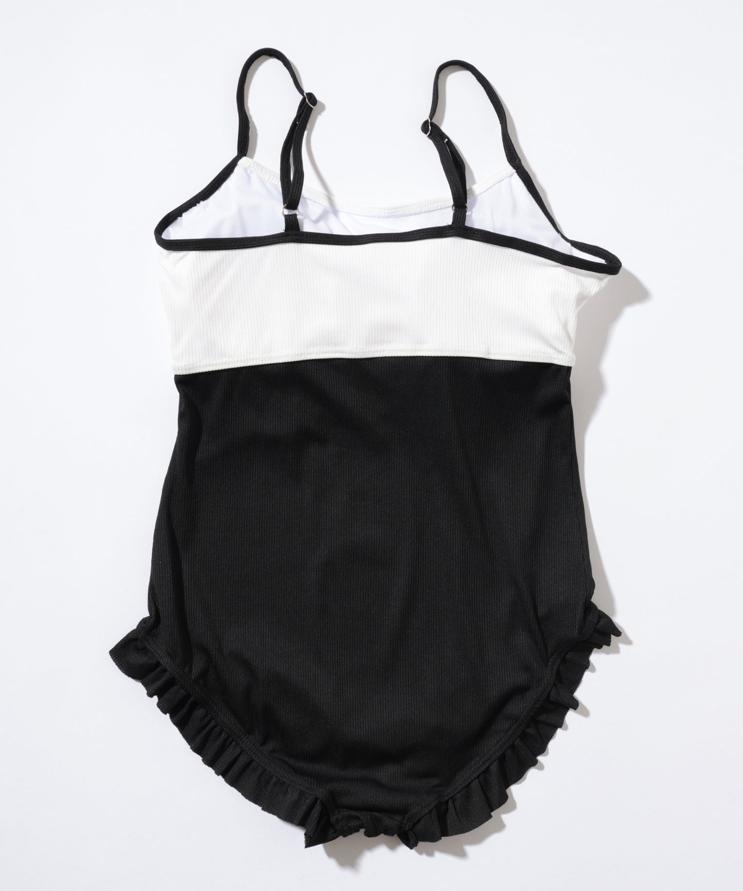 【2点セット】配色 リボン カバーアップ付き ワンピース 水着