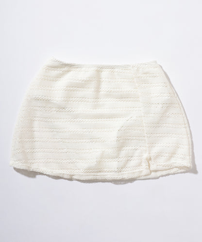 【2点セット】パンチングレース スカート付き ビキニ 水着