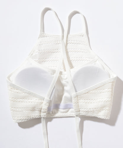【2点セット】パンチングレース スカート付き ビキニ 水着