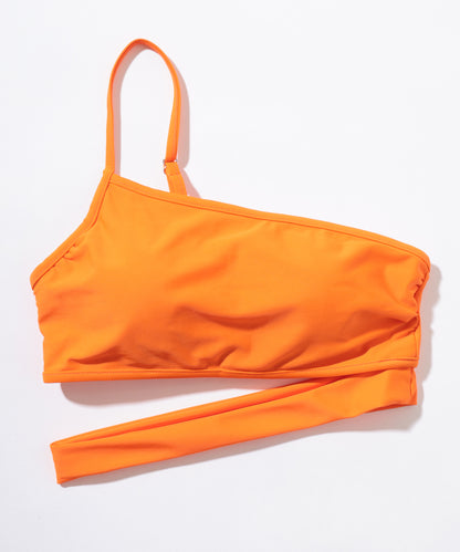 【2点セット】ワンショルダー アシンメトリー ハイウエスト ビキニ 水着