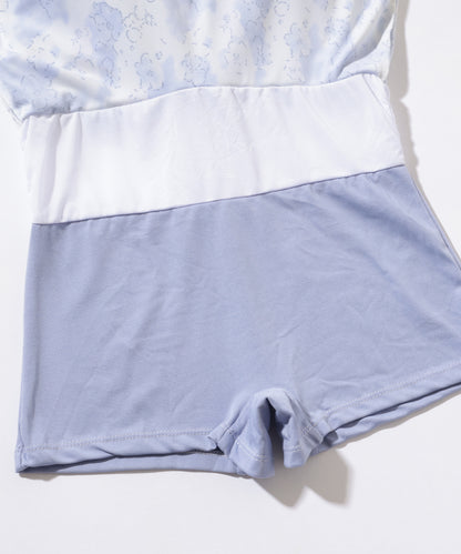 花柄 ビスチェ風 フリル ワンピース 水着