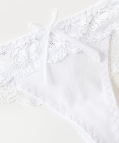 Tバック コットン セクシーレースショーツ