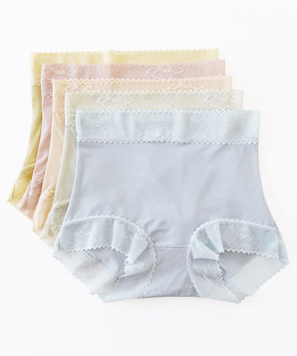 【5色組】セットでお得♪ショーツ 5色5枚セット 素肌感覚の滑らかさ 快適ハイウエストストレッチショーツ