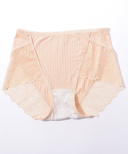 【5枚セット】 レースドッキング ボーイズレッグ リブ ショーツ
