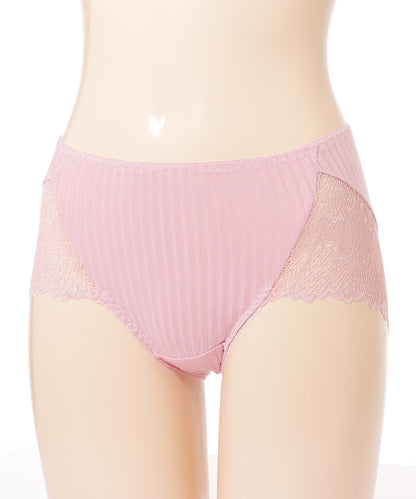 【5枚セット】 レースドッキング ボーイズレッグ リブ ショーツ