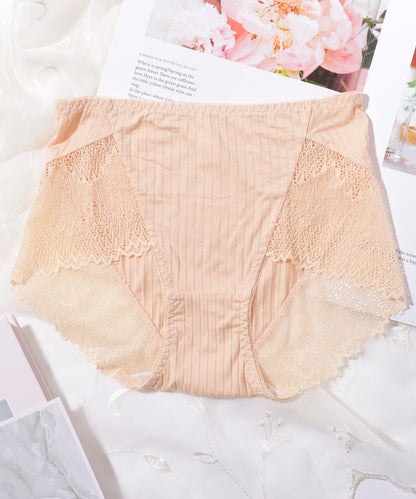 【5枚セット】 レースドッキング ボーイズレッグ リブ ショーツ