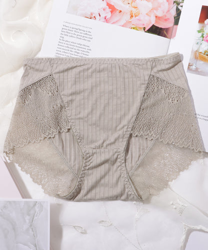 【5枚セット】 レースドッキング ボーイズレッグ リブ ショーツ