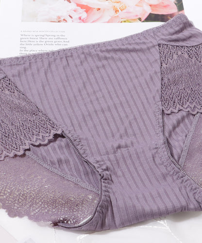 【5枚セット】 レースドッキング ボーイズレッグ リブ ショーツ