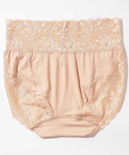 【6枚セット】ウエスト 切替 フラワーレース ショーツ