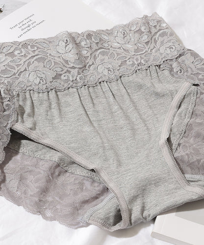 【6枚セット】ウエスト 切替 フラワーレース ショーツ