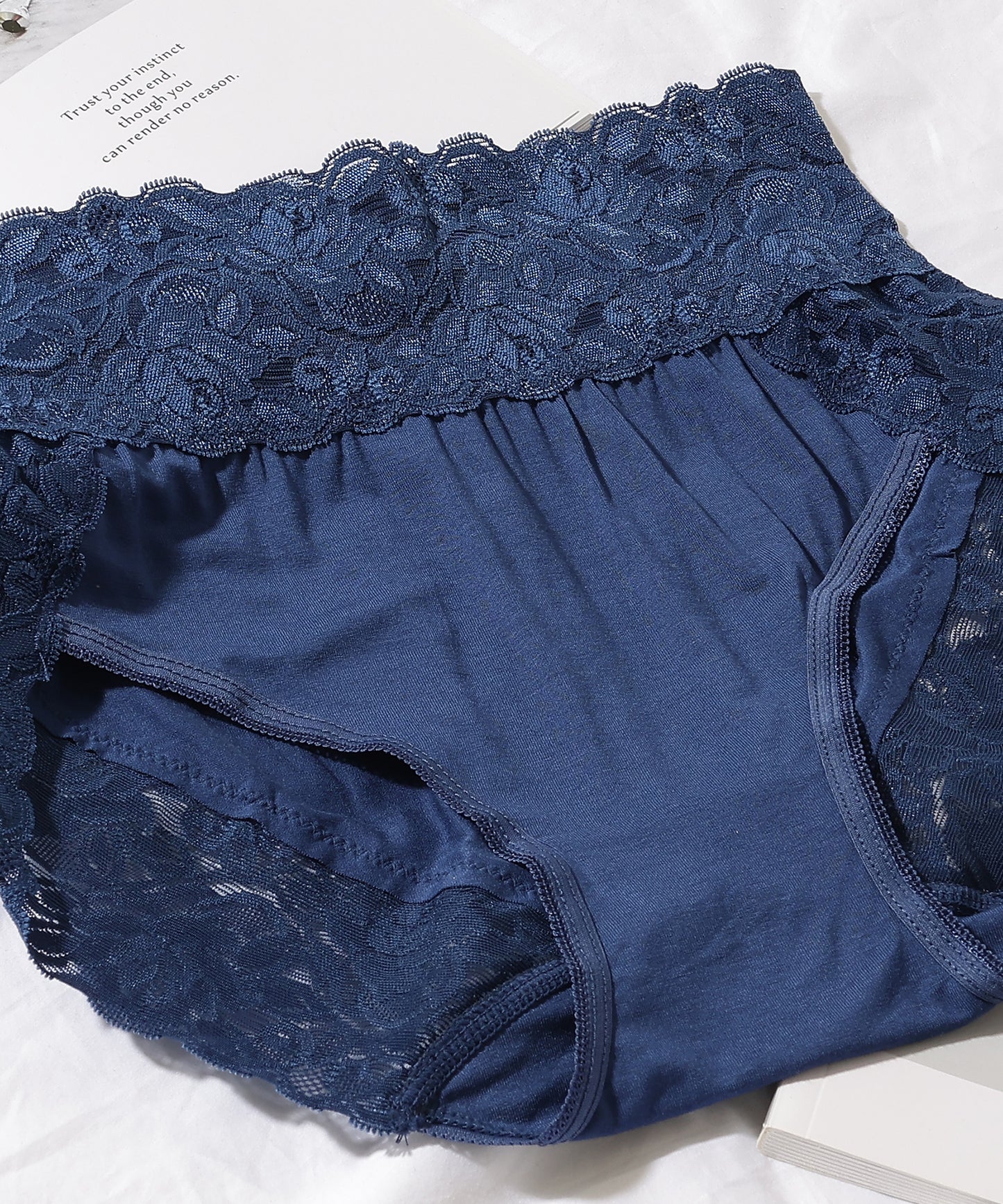 【6枚セット】ウエスト 切替 フラワーレース ショーツ