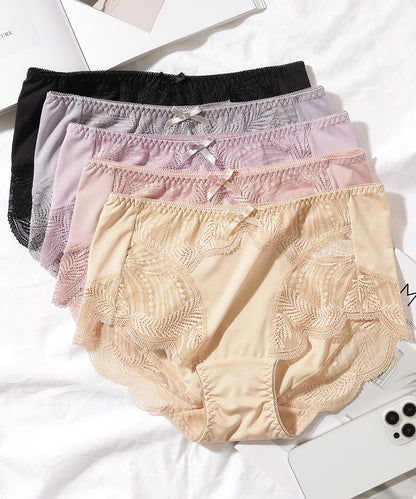 【5枚セット】ボタニカル柄スカラップレースドッキングショーツ