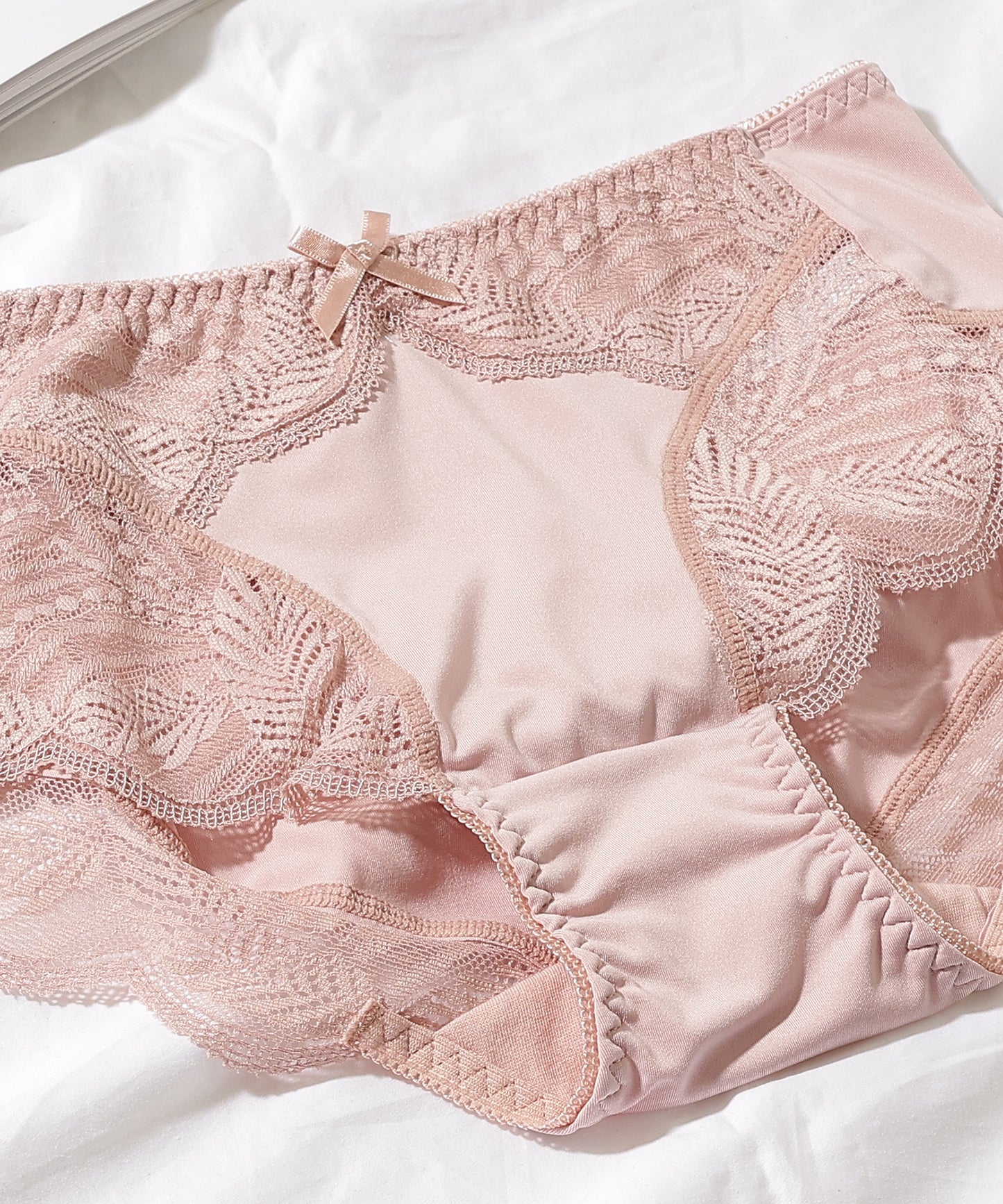 【5枚セット】ボタニカル柄スカラップレースドッキングショーツ