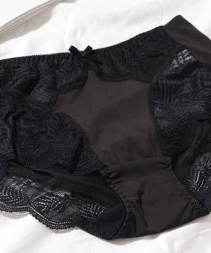 【5枚セット】ボタニカル柄スカラップレースドッキングショーツ