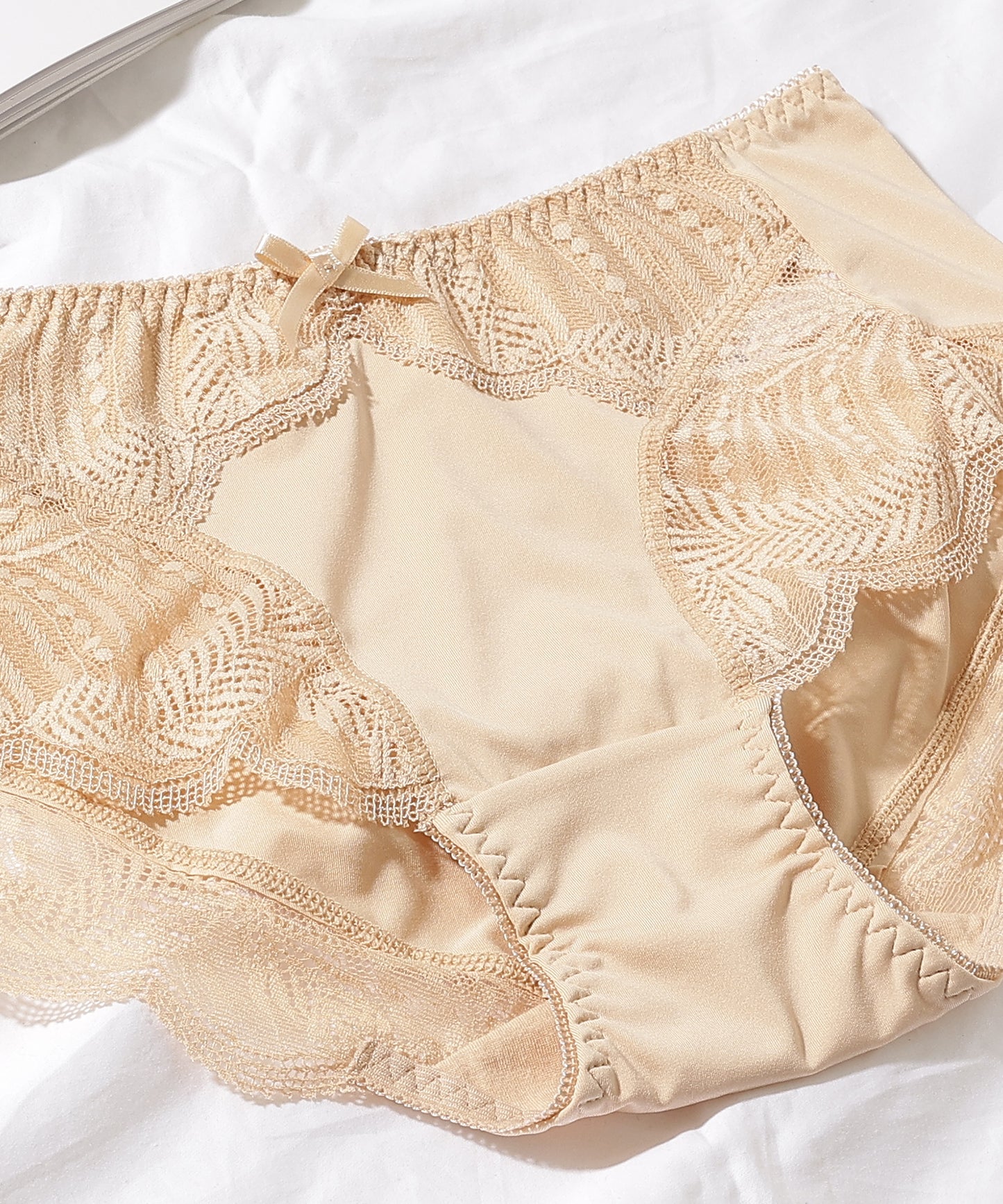 【5枚セット】ボタニカル柄スカラップレースドッキングショーツ