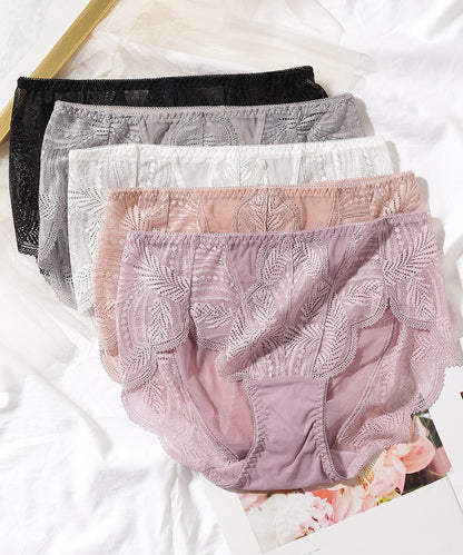 【5枚セット】ボタニカルリーフレースドッキングショーツ