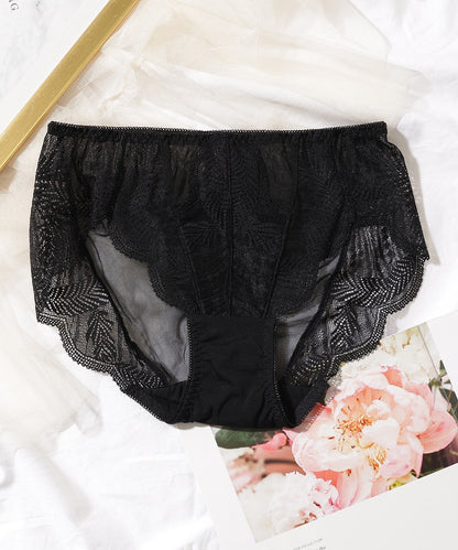 【5枚セット】ボタニカルリーフレースドッキングショーツ