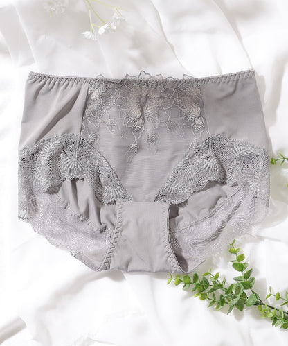 【5枚セット】ボタニカル刺繍レースドッキングショーツ